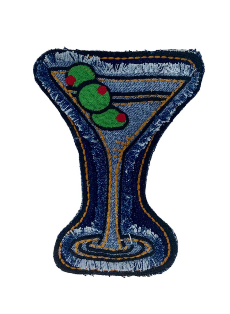 Martini Crinkle Cocktail Dog Toy.