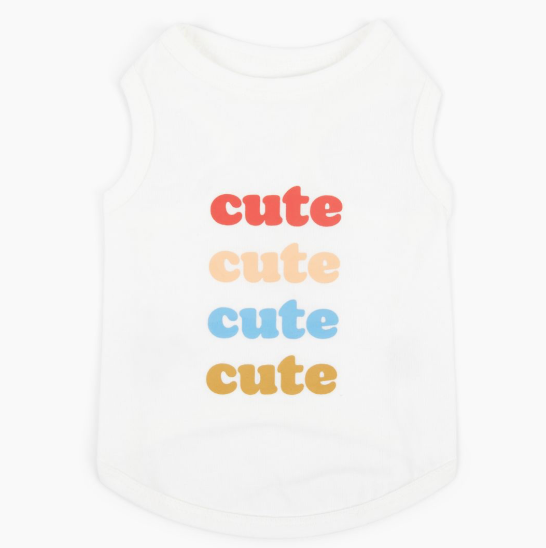 Cute Cute Cute Dog - Sleeveless Dog T-Shirt.