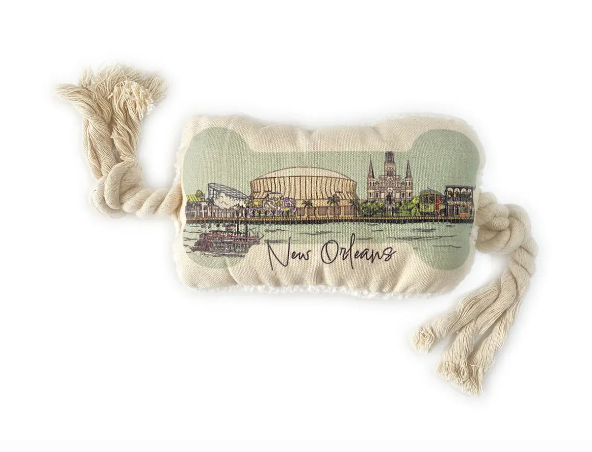 New Orleans Skyline Rope Pet Toy.