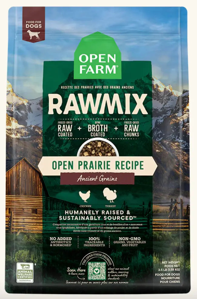 Open Prairie Ancient Grains RawMix for Dogs 3.5 Lb Supreme Pet Supplies (Open Farm)