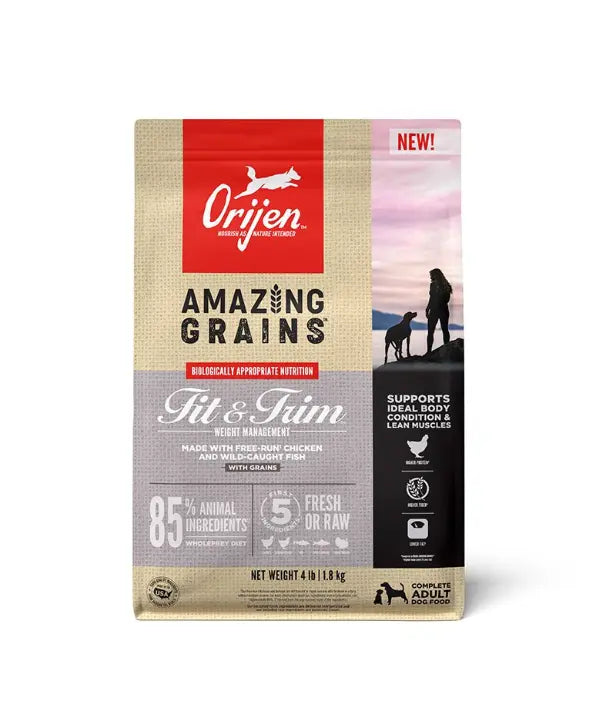 ORIJEN Amazing Grains Fit & Trim Dog Food 4lbs Petcetera NOLA