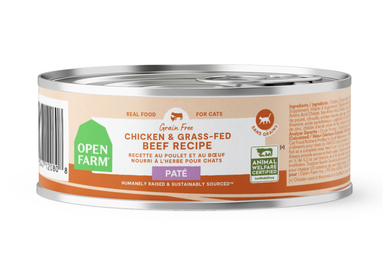 OPEN FARM CHICKEN & BEEF PATE CAT 5.3 OZ