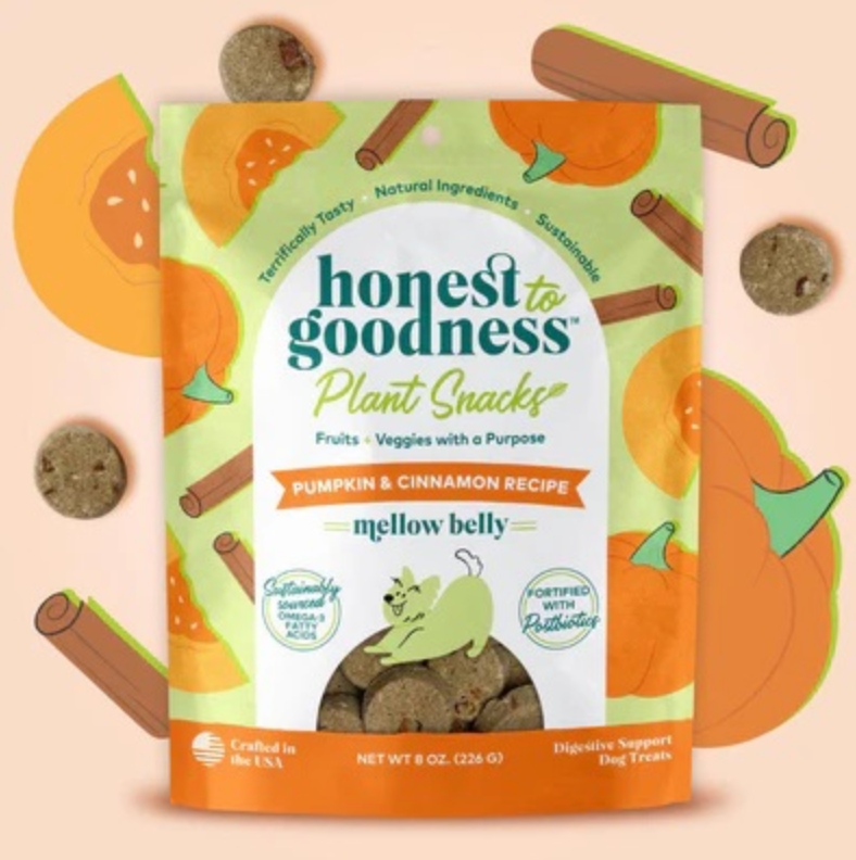 Honest To Goodness™ Plant Snacks Mellow Belly Pumpkin & Cinnamon Recipe Dog Treats 8oz
