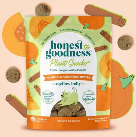 Honest To Goodness™ Plant Snacks Mellow Belly Pumpkin & Cinnamon Recipe Dog Treats 8oz