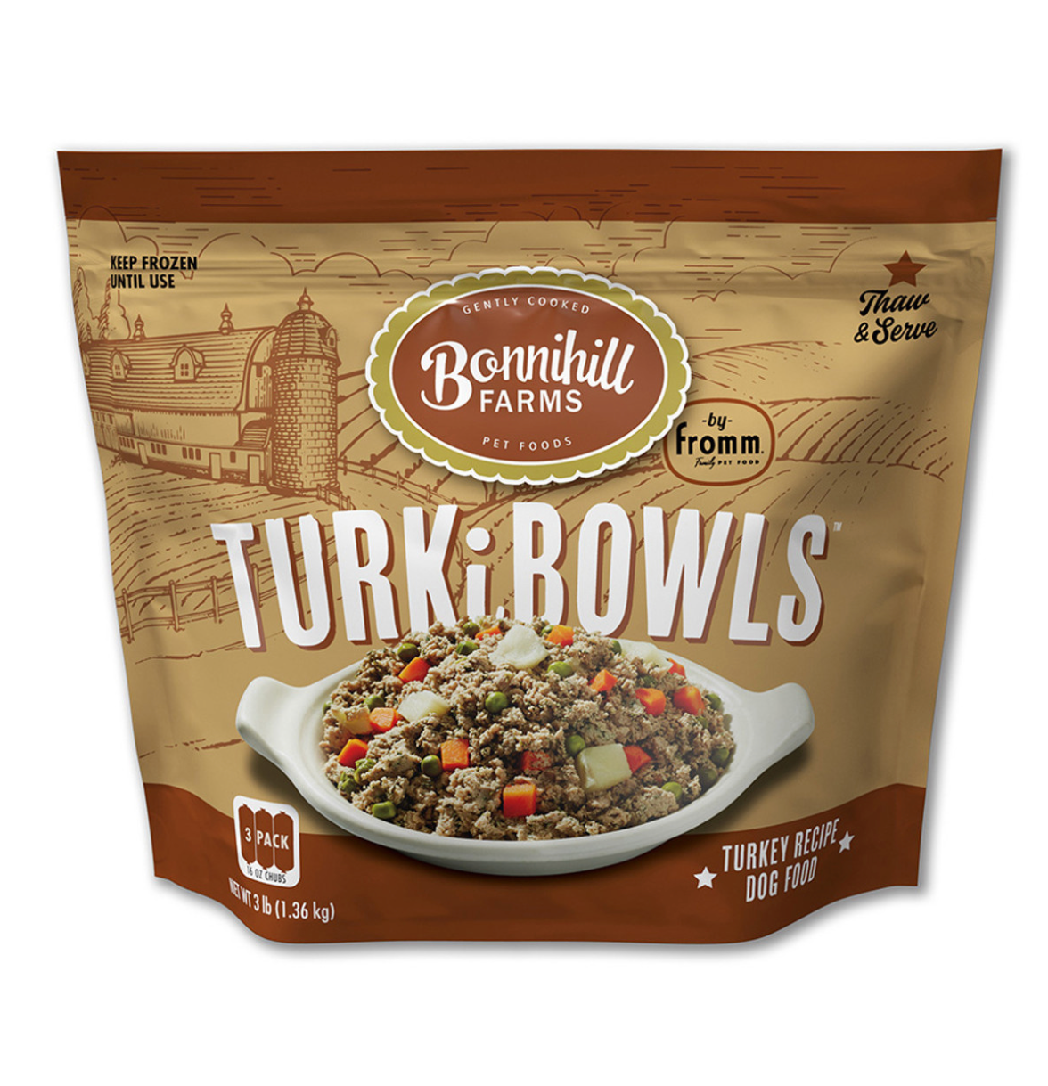 FROMM FROZEN BONNIHILL FARMS GENTLY COOKED TURKI BOWLS 16 OZ
