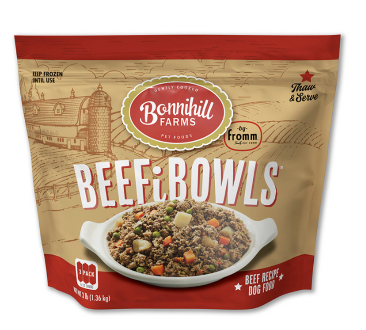 FROMM FROZEN BONNIHILL FARMS GENTLY COOKED BEEFIBOWLS 16 OZ
