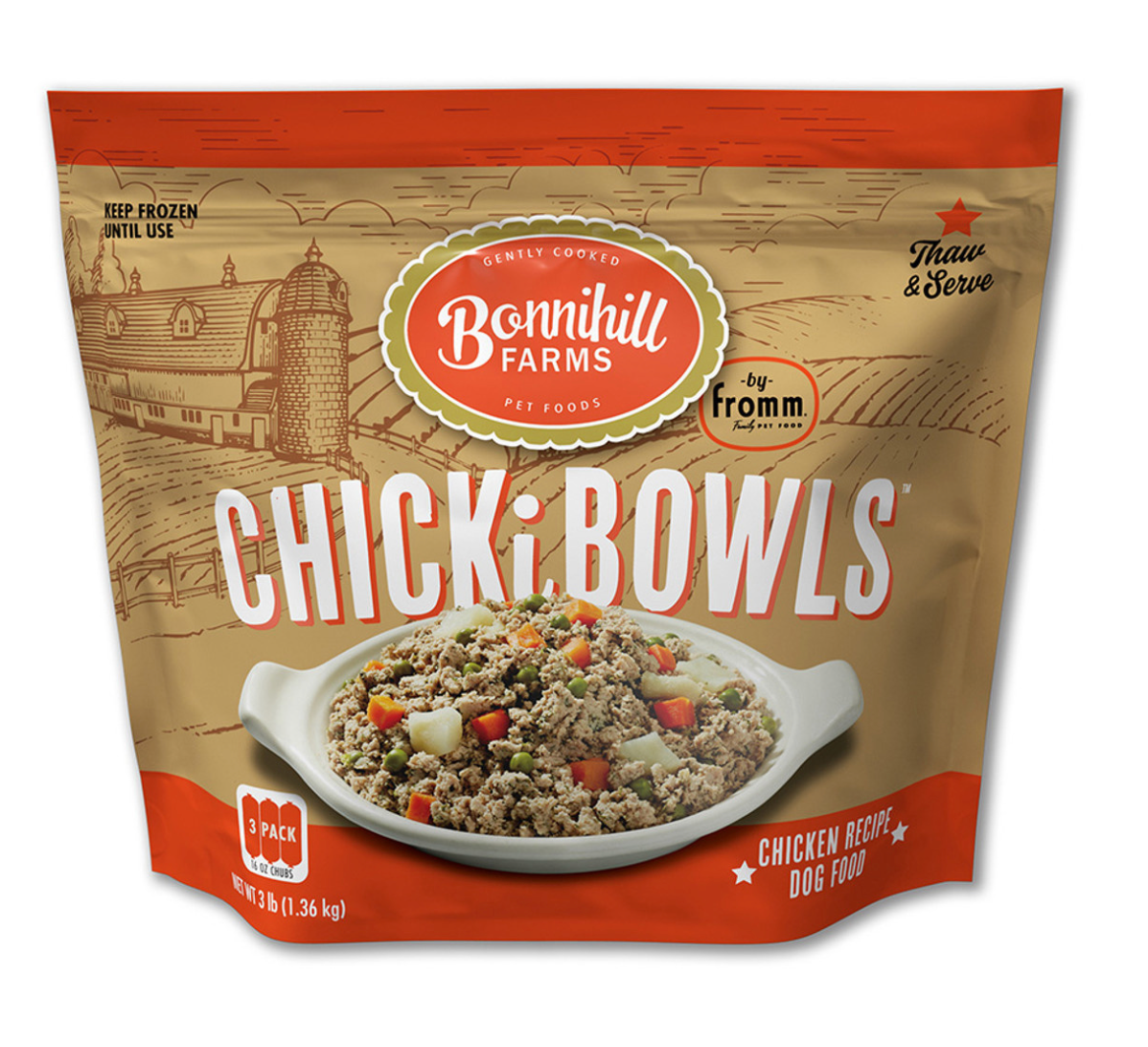 FROMM FROZEN BONNIHILL FARMS GENTLY COOKED CHICKIBOWLS 16 OZ