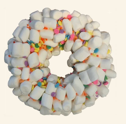Gourmet Donut, Spring Marshmallow Candy Crunch Donut Dog Treat