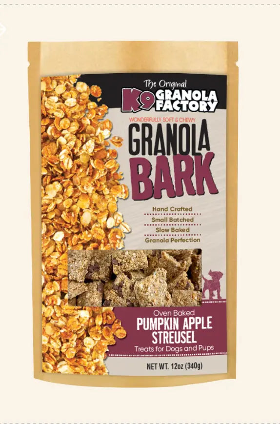 Granola BARK Pumpkin Apple Streusel 10oz K9 Granola Factory