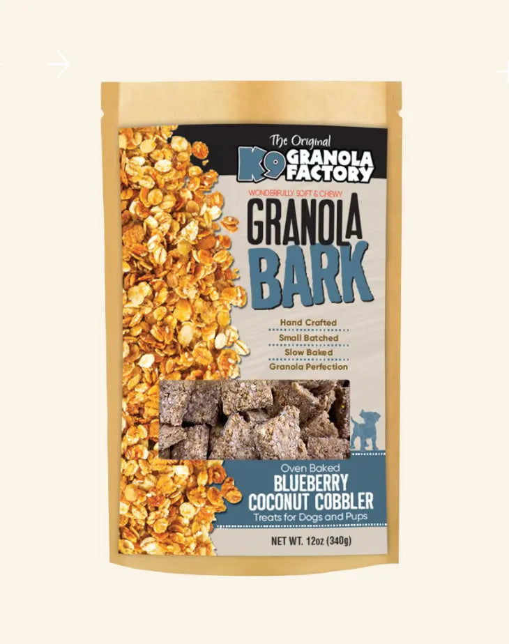 Granola BARK Blueberry Coconut Cobbler 10oz K9 Granola Factory