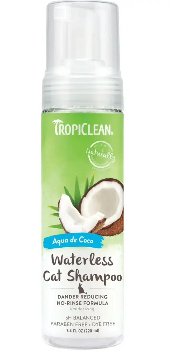 TropiClean Waterless Cat Shampoo 7.4oz Pet Edge