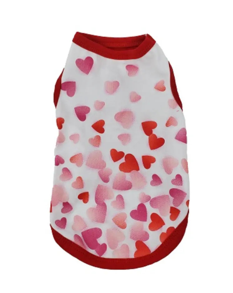 Scattered Hearts Pet Tank Barkers Bowtique