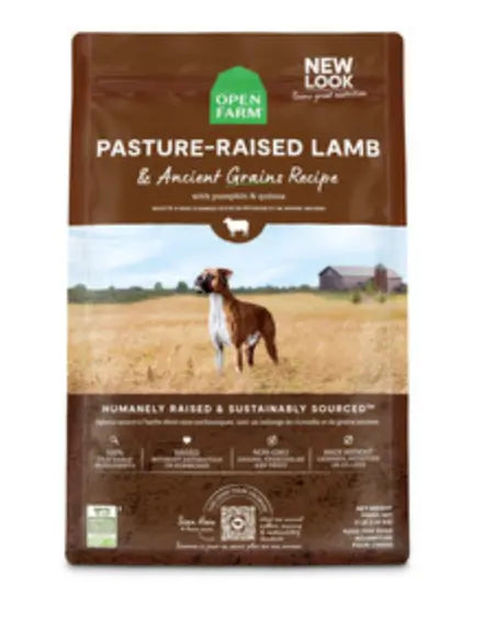 OPEN FARM ANCIENT GRAIN LAMB KIBBLE DOG 4 LB