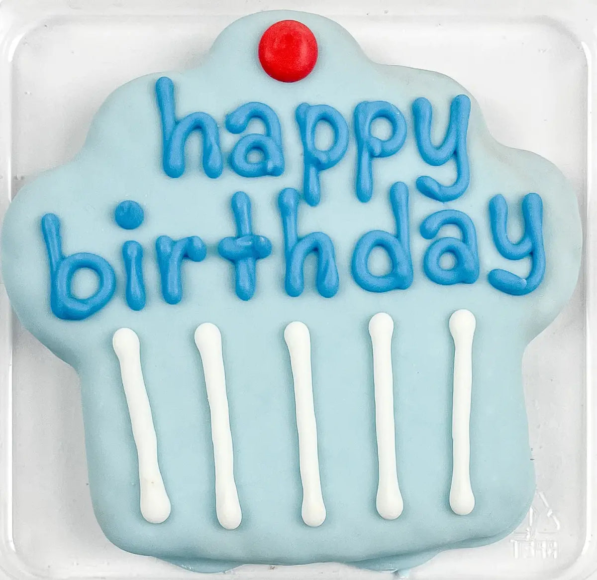 Giant Blue Happy Birthday Cupcake