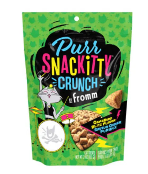 FROMM PURRSNACKITTY GAMEBIRD BLITZ CRUNCH TREATS CAT 3 OZ