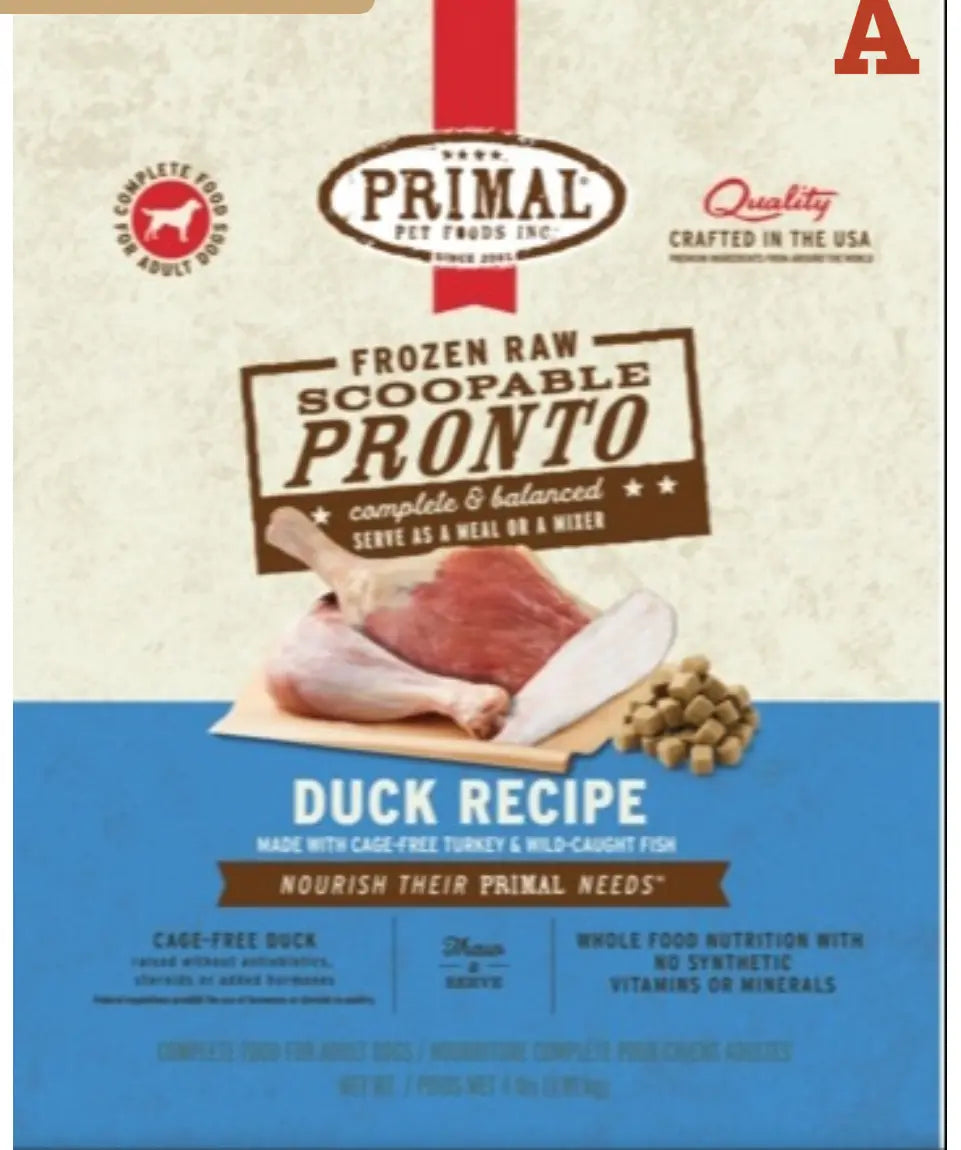 Primal Dog Pronto Duck Turkey Fish 4lb
