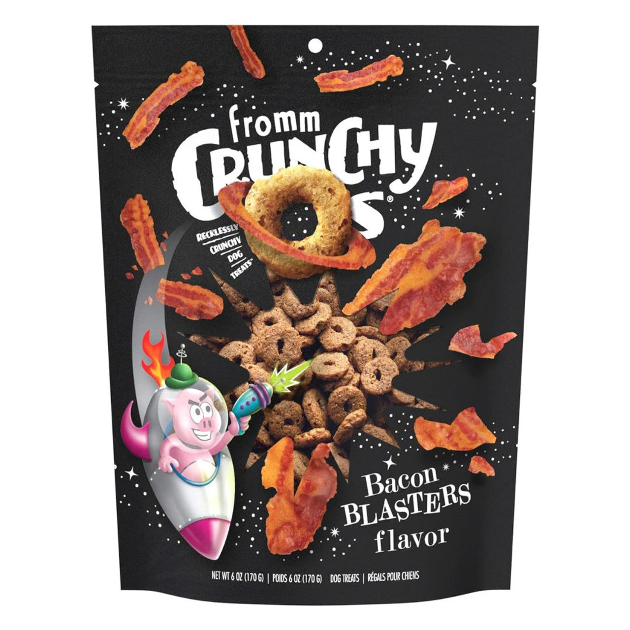 Fromm Dog Treats - Crunchy O's Bacon Blasters.