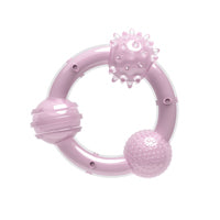 Zeus Duo Tri-Ring, (6in) Lilac, Coconut Dog Toy