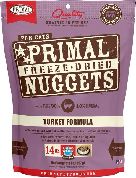Primal Pronto Frozen Cat Food  - Turkey Formula
