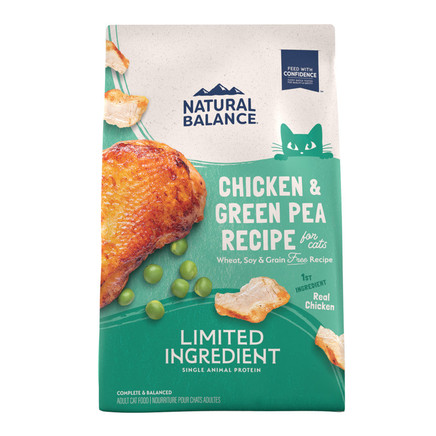Natural Balance Green Pea & Chicken Dry Cat Food.
