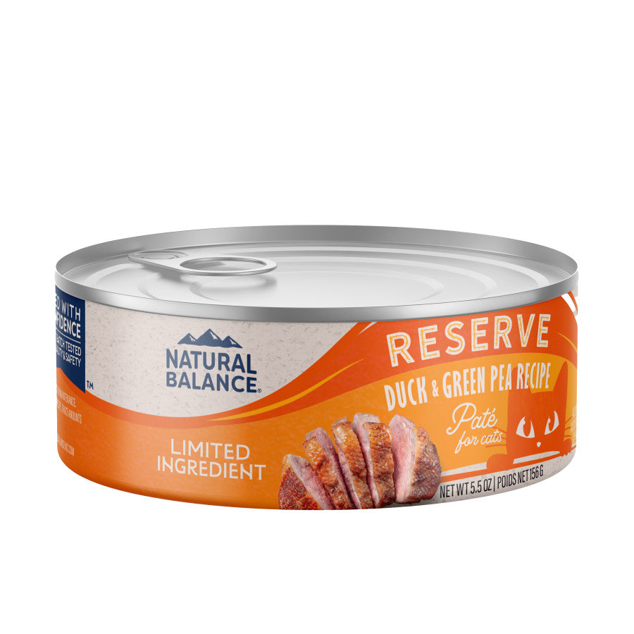 Natural Balance Canned Cat Food - Duck & Green Pea.