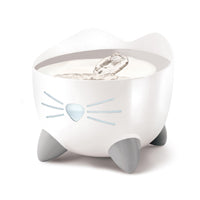 Catit PIXI Pet Fountain - White with Stainless Steel Top - 2.5 L.