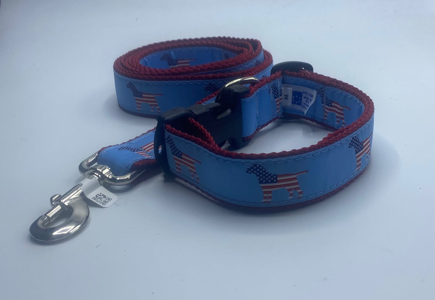 American Pup Dog Collar & Lead.