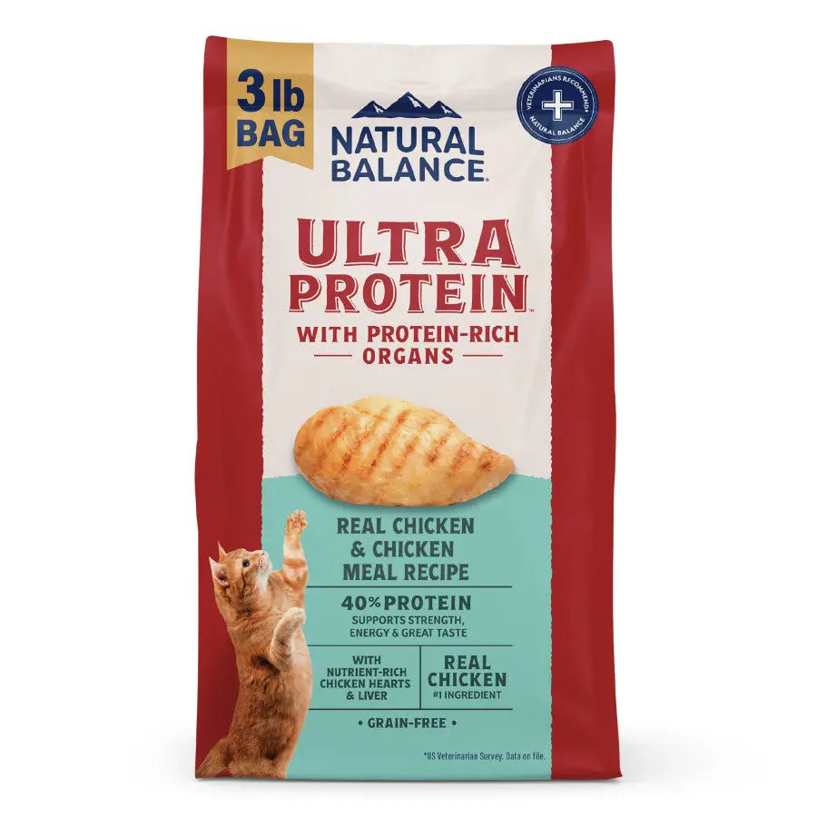 Natural Balance Pet Foods Ultra Protein Dry Cat Food Chicken, 1ea/3 lb Central Pet