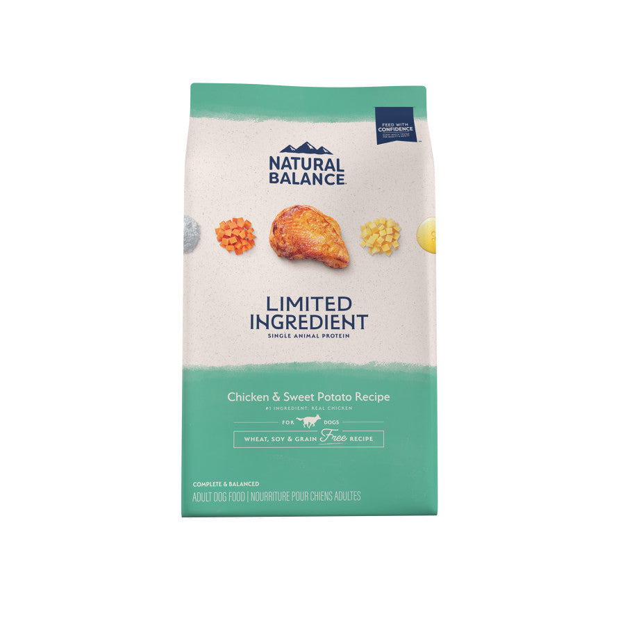Natural Balance Chicken & Sweet Potato Dry Dog Food.