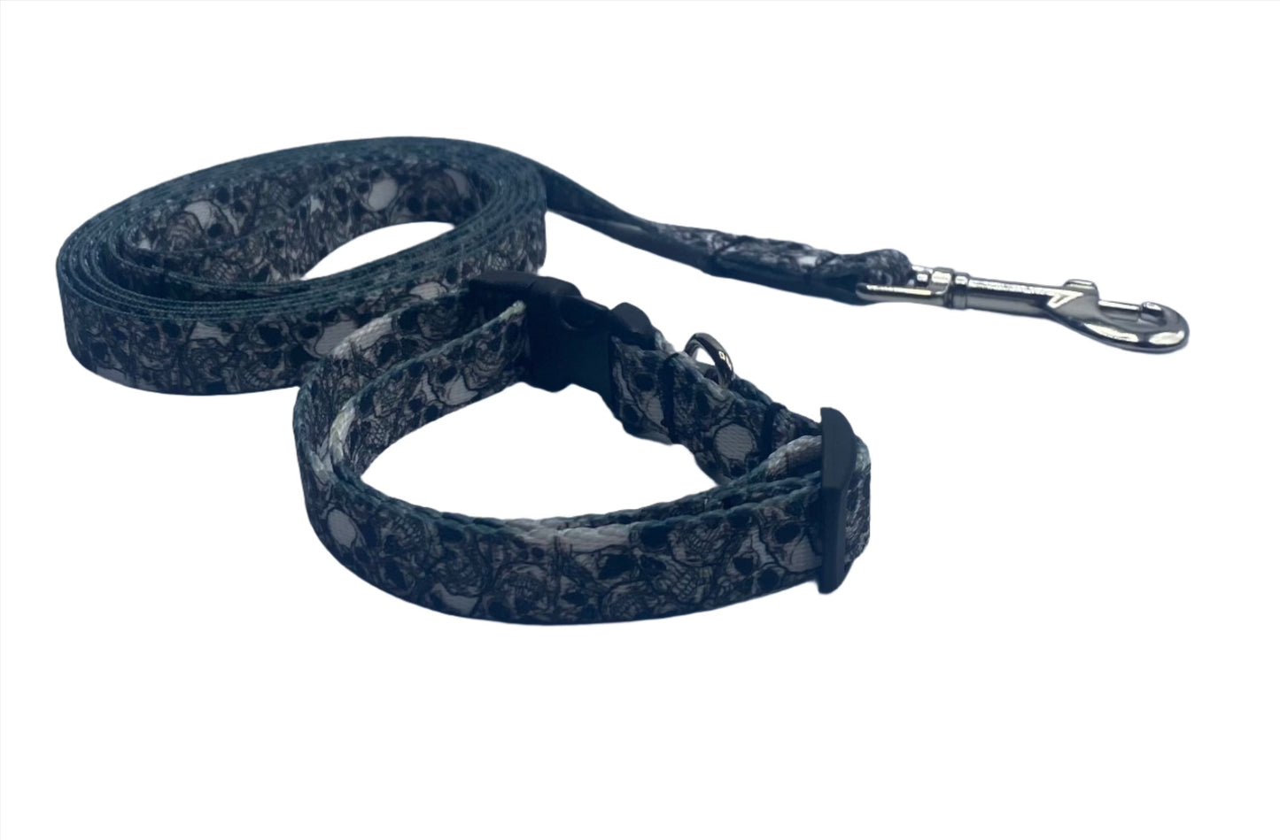 Deathly Skulls Collars or leads (5/8" wide)