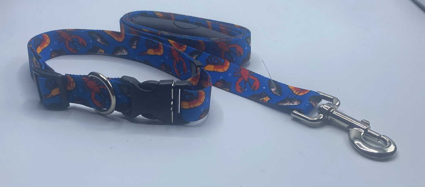 Seafood Boil Dog Collar & Leads.