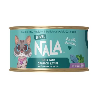 Love, Nala Tuna Pate with Spinach Recipe in Broth Adult Cat Food.