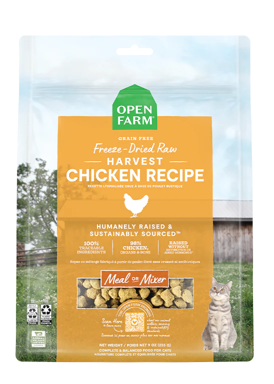 Harvest Chicken Freeze Dried Raw Cat Food.
