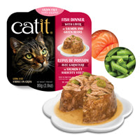 Catit Fish Cat food Dinner with Salmon & Green Beans - 80 g (2.8 oz)