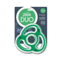 Zeus Duo Ninja Star, (5in), Green, Mint Dog Toy.