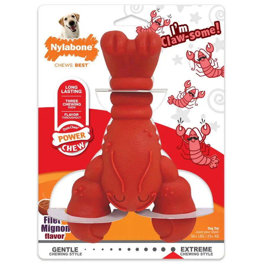 Nylabone Power Chew Lobster Dog Toy Central Pet