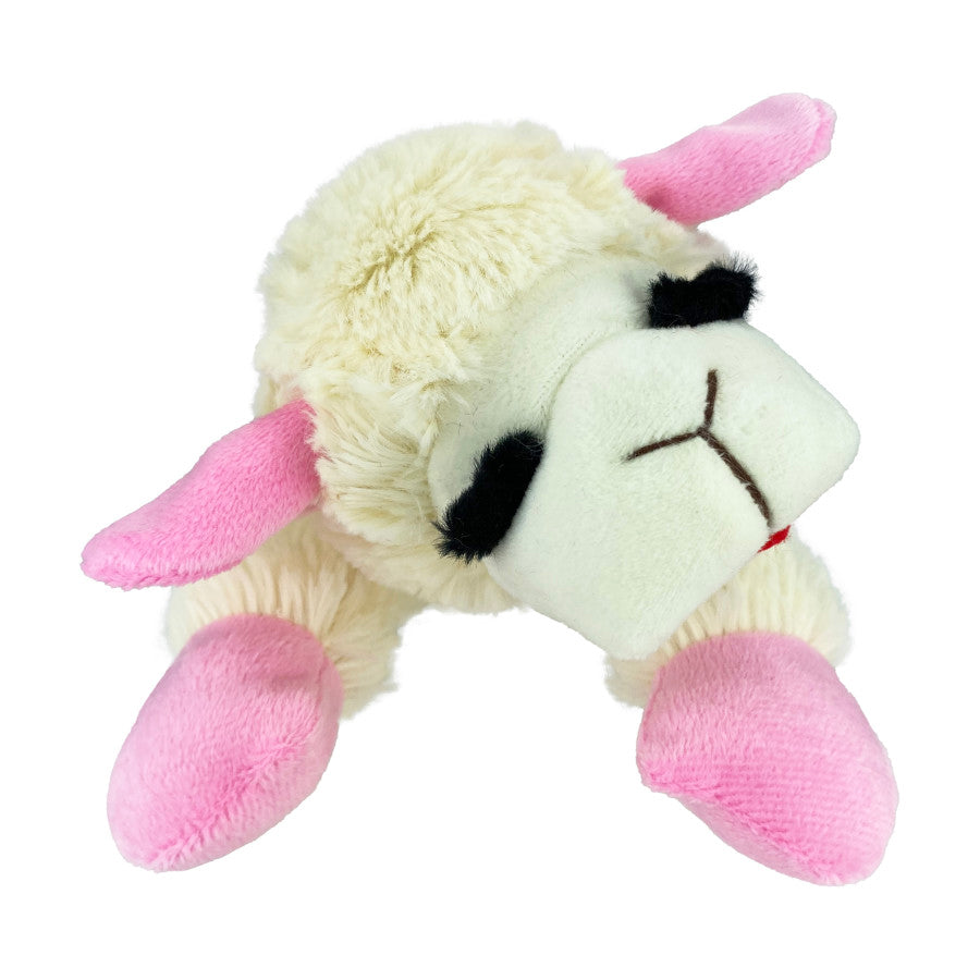 Lamb Chop Dog Toy w/ Pink Ribbon