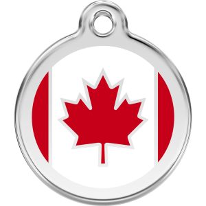 Canadian Flag Pet ID Dog Tags.