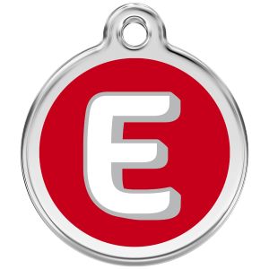 Alphabet Tag Letter E Pet ID.