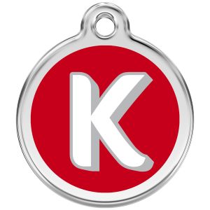 Alphabet Tag Letter K Pet ID.