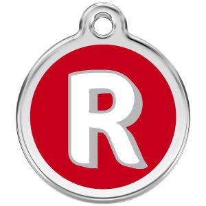 Alphabet Tag Letter R Pet ID.