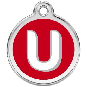 Alphabet Tag Letter U Pet ID.