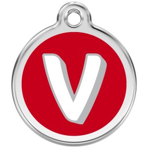 Copy of Alphabet Tag Letter V Pet ID.