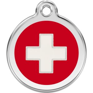 Swiss Cross Pet ID Dog Tags.