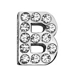 Rhinestone Letters Sliding Collar 3/4" (18 MM) Charms.