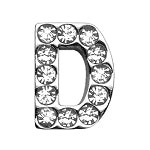 Rhinestone Letters Sliding Collar 3/4" (18 MM) Charms.