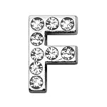 Rhinestone Letters Sliding Collar 3/4" (18 MM) Charms.
