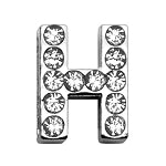 Rhinestone Letters Sliding Collar 3/4" (18 MM) Charms.