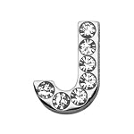 Rhinestone Letters Sliding Collar 3/4" (18 MM) Charms.