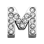 Rhinestone Letters Sliding Collar 3/4" (18 MM) Charms.